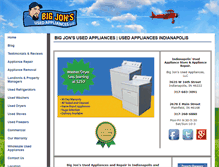 Tablet Screenshot of bigjonsusedappliances.com
